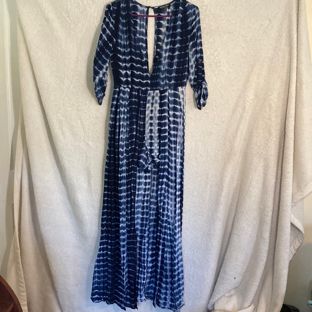 Fashion Nova Tie Dye Jumpsuit w/ Attached Skirt Boho Hippie Music Festival